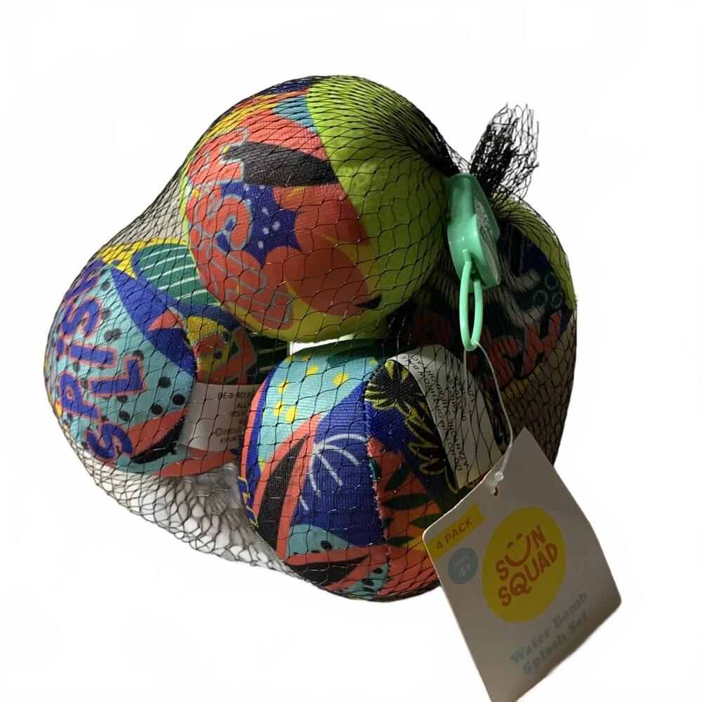 Sun Squad Water Bomb Splash Set‎ - 4 Pack NEW